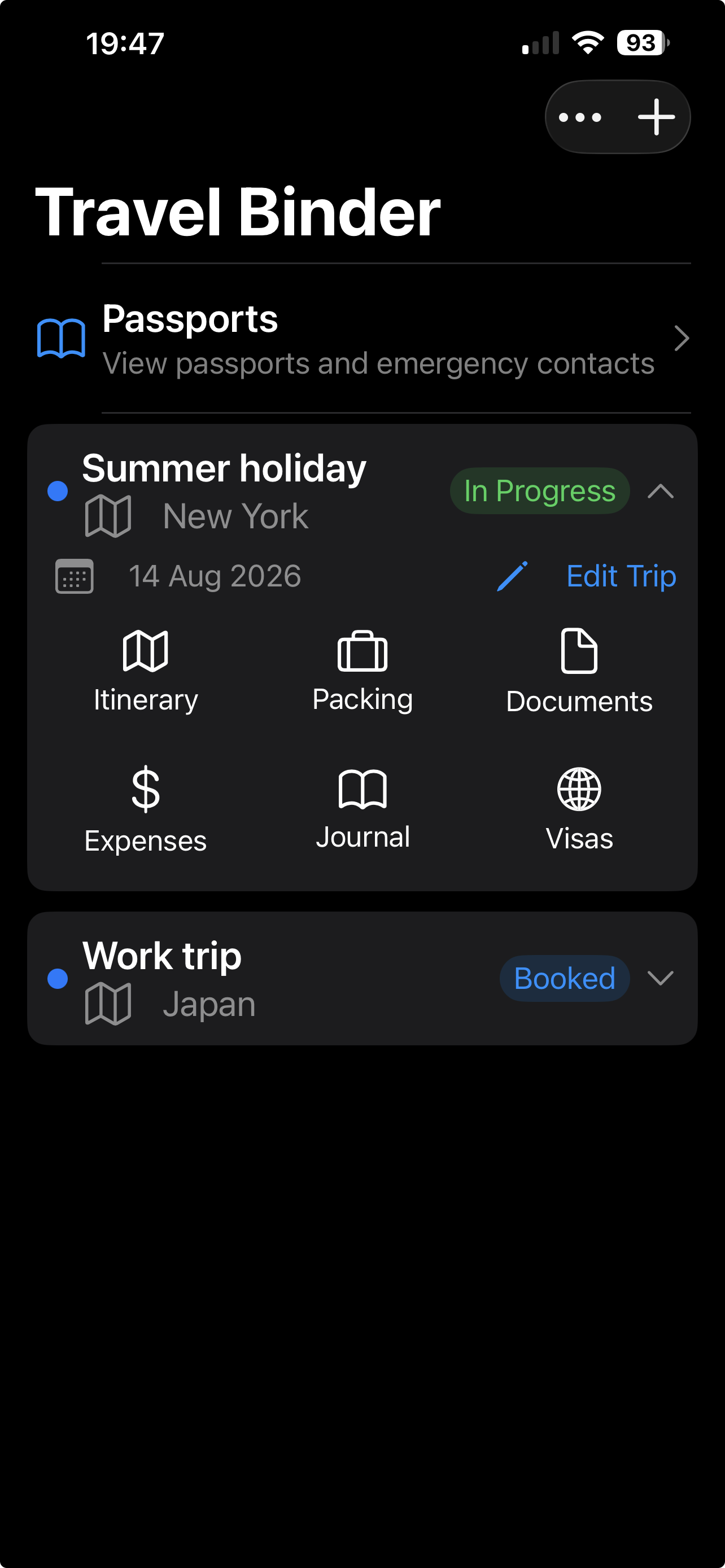 Travel Binder screenshot 2